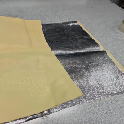 Natürliche Farbe 100% Para Aramid aluminisierte das Gewebe-Satin-Spinnen