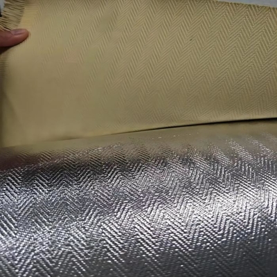Das Fischgrätenmuster, das 100% Para Aramid spinnt, aluminisierte Gewebe
