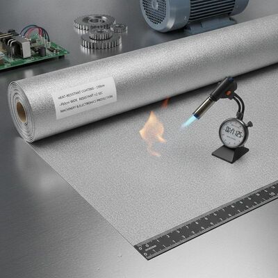 150 cm breite, hitzebeständige Beschichtung mit Flammfestigkeit unter 2 Sekunden, perfekt für den Schutz von Maschinen und Elektronik