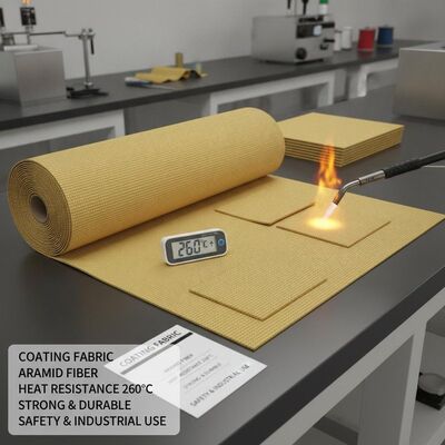 Beschichtung Stoff Aramid Stoff Hitzebeständigkeit 260 Grad starkes langlebiges Material ideal für Sicherheitsbekleidung und Industrie