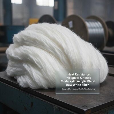 Hitzebeständig, kein Entzünden oder Schmelzen, rohe weiße Faser aus Modacryl-Acrylmischung, entwickelt für die industrielle Textilherstellung