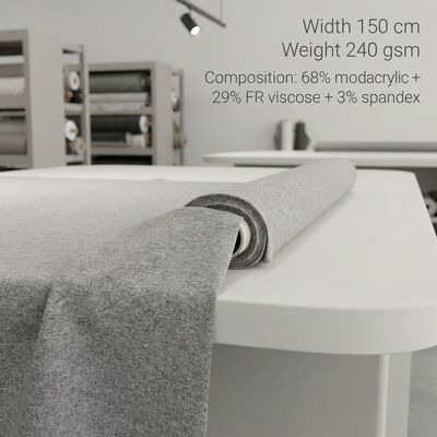 Modacrylic FR Mischgewebe mit 68% Modacrylic + 29% FR Viskose + 3% Spandex für Flammfestigkeit < 2 Sekunden und 240 gm Gewicht