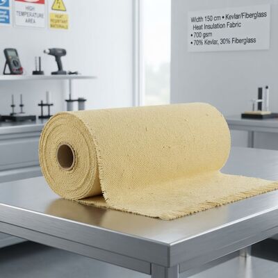 Kevlar-Glasfaser-Hitzeschutzgewebe mit hoher Temperaturbeständigkeit, Flammhemmung und Reißfestigkeit