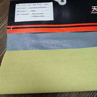 470gsm Para Aramid FR Silicone Coated Fabric with Flame Retardant and High Temperature Resistance