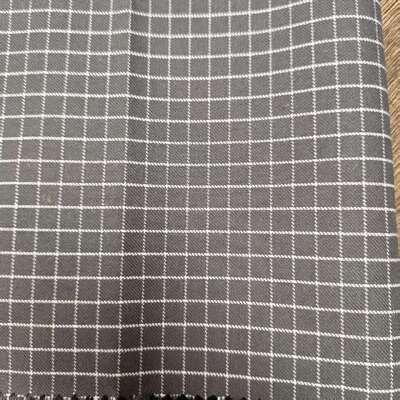 250gsm Modacrylic Cotton Fabric Grid Anti-static Inherent Flame Retardant Fabric for Protective Coverall