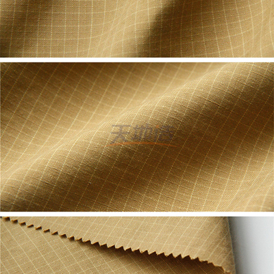Gelbliches Meta- Browns einfaches Aramid-Gewebe 205gsm für Feuerbekämpfungs-Klage