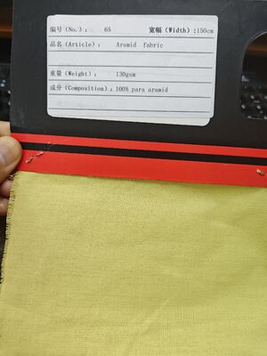 130 gsm Flame Retardant High Tensile Strength Para-Aramid Fabric for Protective Clothing